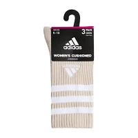 adidas Cushion 3 Pair Crew Socks Womens