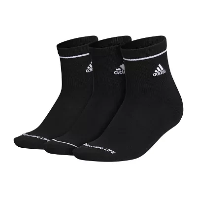 adidas Cushion Sport 3 Pair Quarter Ankle Socks Womens