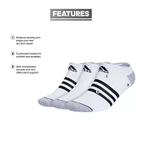 adidas Cushion 3 Pair No Show Socks Mens