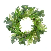 Northlight 21in Eucalyptus Foliage Indoor Christmas Wreath