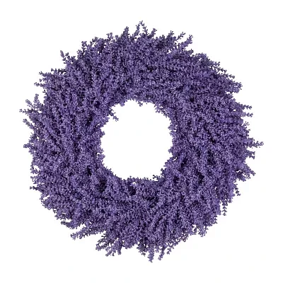 Northlight 28in Lavender Floral Unlit Indoor Wreath