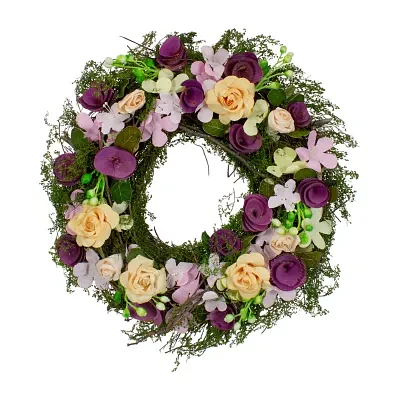 Northlight 14in Berries And Twig  Floral Indoor Christmas Wreath