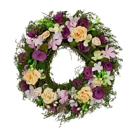 Northlight 14in Berries And Twig  Floral Indoor Christmas Wreath