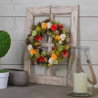 Northlight 12in Moss And Twig Floral Spring Indoor Christmas Wreath