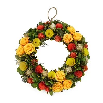 Northlight 12in Moss And Twig Floral Spring Indoor Wreath