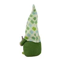 Northlight 9in Green And Blue Plaid Springtime Gnome