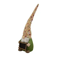 Northlight 16in Yellow Floral With Message Board Gnome