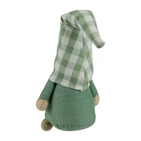 Northlight 12.25in Spring With Green Plaid Hat Christmas Gnome