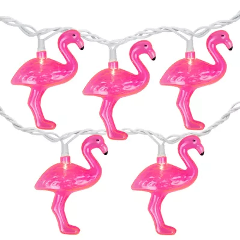 Northlight 10ct  Flamingo Patio Set String Lights