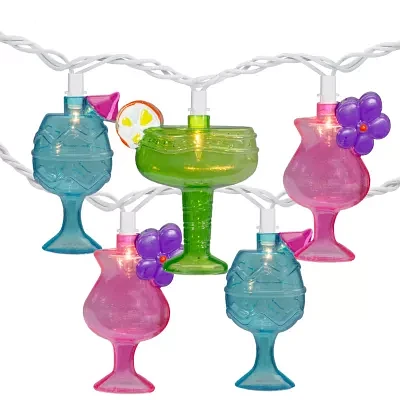 Northlight 10ct Mixed Drink Patio String Lights