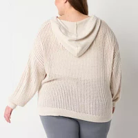 Stylus Plus Womens V Neck Long Sleeve Pullover Sweater