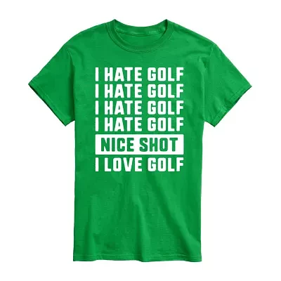 Mens Short Sleeve Golf Graphic T-Shirt