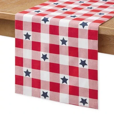 Martha Stewart Americana Star Gingham Plaid Table Runners