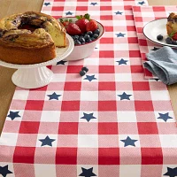 Martha Stewart Americana Star Gingham Plaid Table Runners