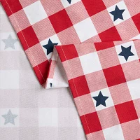 Martha Stewart Americana Star Gingham Plaid Single Pack Tablecloths