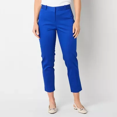 Liz Claiborne-Tall Emma Womens Mid Rise Straight Fit Ankle Pant