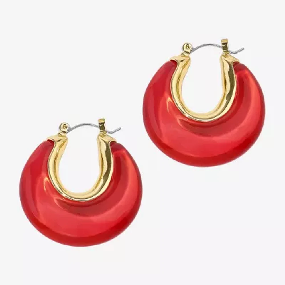 Mixit Womens 1 1/4 Inch Hoop Earrings