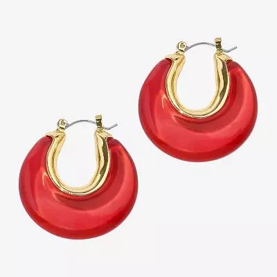 Mixit Womens 1 1/4 Inch Hoop Earrings
