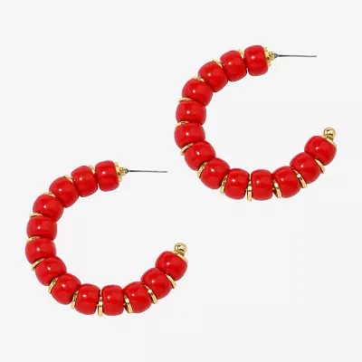 Mixit Womens 2 Inch Hoop Earrings