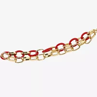 Mixit Layered Womens 7.5 Inch Link Bracelet