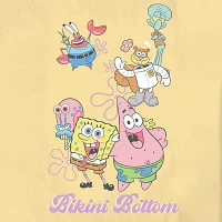 Little & Big Girls Crew Neck Short Sleeve Spongebob Graphic T-Shirt
