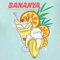 Little & Big Girls Bananya Crew Neck Short Sleeve Graphic T-Shirt