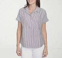 Hearts Of Palm Womens Short Sleeve Blouse