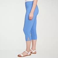 Hearts Of Palm Womens Mid Rise Capri Pants