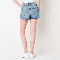 Arizona Womens High Rise Shortie Short-Juniors