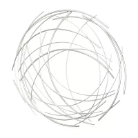 Cheungs Silver Abstract Round Metal Wall Art