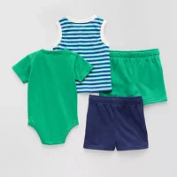 Little Stitch Baby Boys 4-pc. Short Set