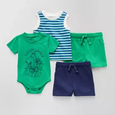 Little Stitch Baby Boys 4-pc. Short Set
