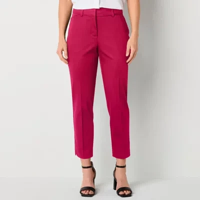 Liz Claiborne-Tall Emma Womens Mid Rise Slim Fit Easy-on + Easy-off Seated Wear Ankle Pant