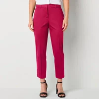 Liz Claiborne-Tall Emma Womens Mid Rise Slim Fit Easy-on + Easy-off Seated Wear Ankle Pant