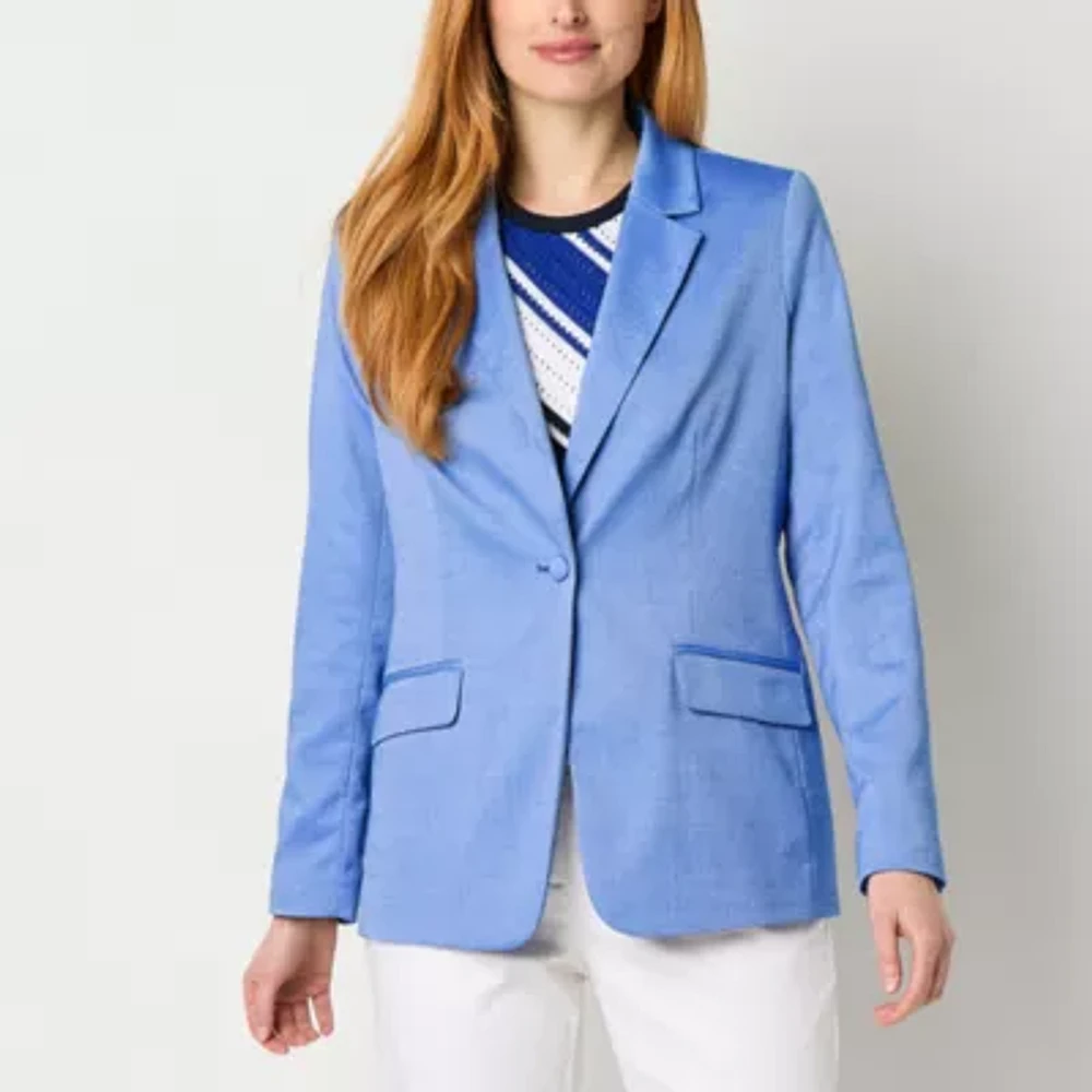 Liz Claiborne Boucle Midweight Womens Tall Work Jacket