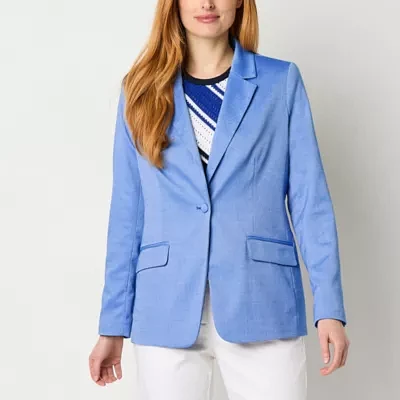 Liz Claiborne Boucle Midweight Womens Tall Work Jacket