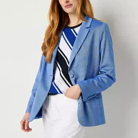 Liz Claiborne Boucle Midweight Womens Tall Work Jacket