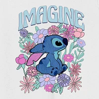 Little & Big Girls Round Neck Short Sleeve Lilo & Stitch Graphic T-Shirt