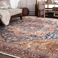 nuLoom Ethel Medallion Fringe Indoor Rectangular Accent Rug