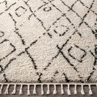 nuLoom Nieves Moroccan Diamond Tassel Rectangular Rug