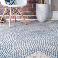 nuLoom Wavy Chevron Outdoor Rectangular Rug