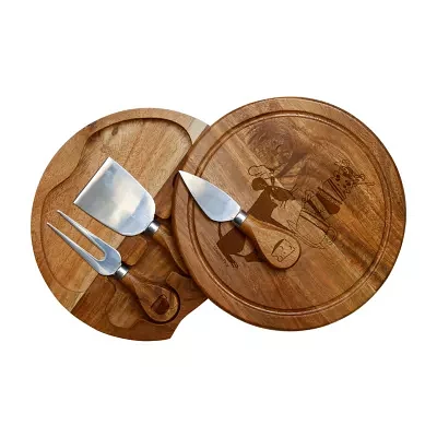 Picnic Time Acacia Brie-Ratatouille 4-pc. Wood Cheese Board Sets