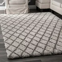 nuLoom Lenita Trellis Shaggy Rectangular Rug