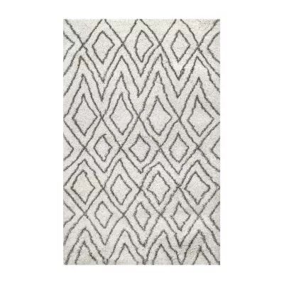nuLoom Willette Diamond Shaggy Rectangular Rug