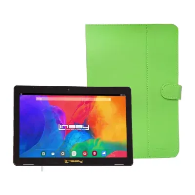 10.1" 1280x800 IPS 2GB RAM 32GB Storage Android 12 Tablet with Green Leather Case"