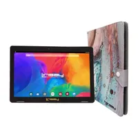 10.1" 1280x800 IPS 2GB RAM 32GB Storage Android 12 Tablet with Space Marble Leather Case"