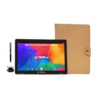 10.1" 1280x800 IPS 2GB RAM 32GB Storage Android 12 Tablet with Light Brown Leather Case"