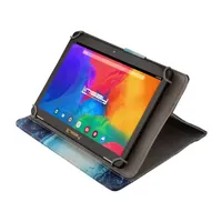 10.1" 1280x800 IPS 2GB RAM 32GB Storage Android 12 Tablet with Ocean Marble Leather Case/ Pop Holder and Pen Stylus"