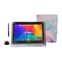 10.1" 1280x800 IPS 2GB RAM 32GB Storage Android 12 Tablet with Pink Marble Leather Case