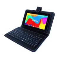 7" Quad Core 2GB RAM 32GB Storage Android 12 Tablet with Black Leather Keyboard/ Pop Holder and Pen Stylus"
